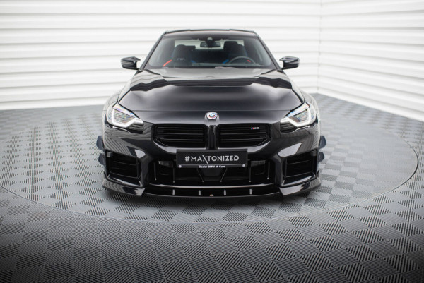 Cup Spoilerlippe Front Ansatz V.3 für BMW M2 G87 schwarz Hochglanz