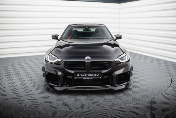 Cup Spoilerlippe Front Ansatz V.1 für BMW M2 G87 schwarz Hochglanz