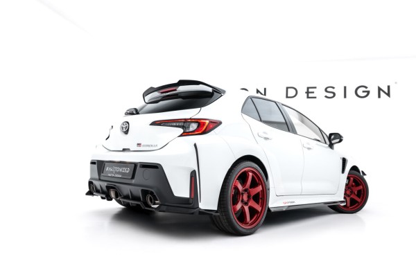 Heck Spoiler Aufsatz Abrisskante passend für Toyota GR Corolla Mk12 schwarz Hochglanz