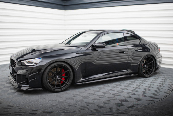 Seitenschweller Ansatz Cup Leisten V.2 für BMW M2 G87 schwarz Hochglanz