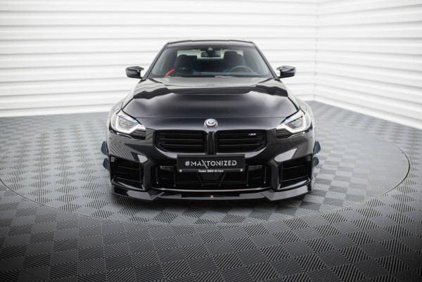 Cup Spoilerlippe Front Ansatz V.2 für BMW M2 G87 schwarz Hochglanz