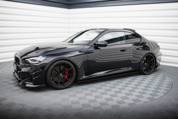 Seitenschweller Ansatz Cup Leisten V.3 für BMW M2 G87 schwarz Hochglanz