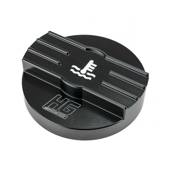 HG-MOTORSPORT KÜHLWASSERDECKEL COVER SCHWARZ LOGO MQB/MQBEVO