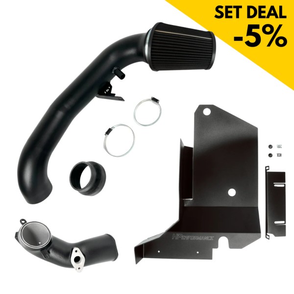 HPerformance 4" 100mm offene Ansaugung + 3,5" 90mm Turbo Inlet + Luftleitblech für Audi RS3 8P