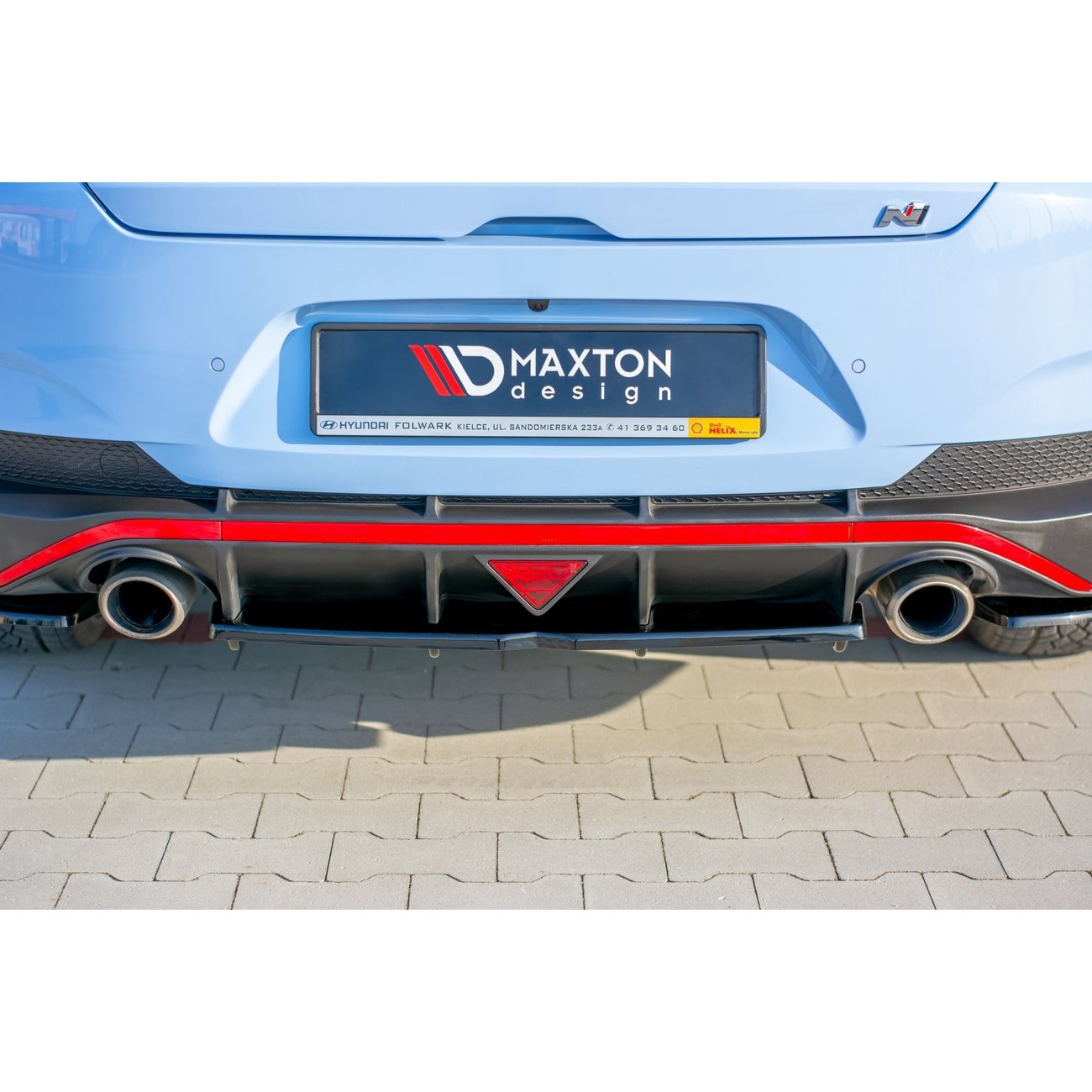 CUP Diffusor Ansatz für Hyundai i30 N MK3 Hatchback Heck Stoßstange Racing Sport