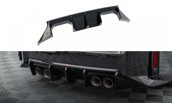 Heck Ansatz Diffusor V.1 für BMW M2 G87 schwarz Hochglanz