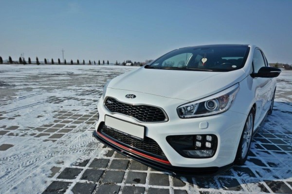Street+ Spoilerlippe Front Ansatz V.1 passend für Kia Ceed / PRO Ceed GT MK2 schwarz Hochglanz