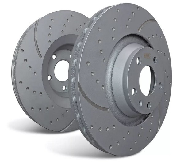 EBC BRAKES BREMSSCHEIBENSATZ TURBO GROOVE VA FORD FOCUS ST250 PERFORMANCE PAKET