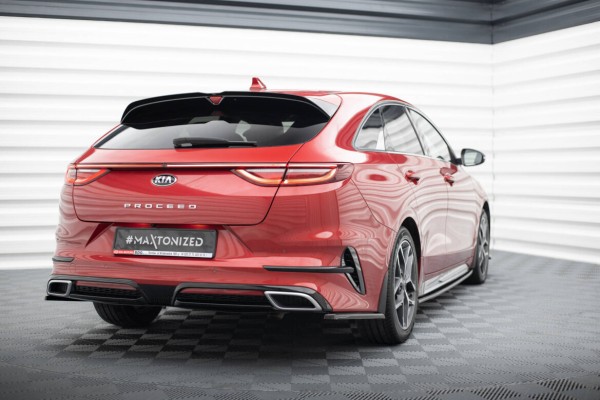 Street+ Heck Ansatz Flaps passend für Kia ProCeed GT / GT-Line Mk1 schwarz Hochglanz